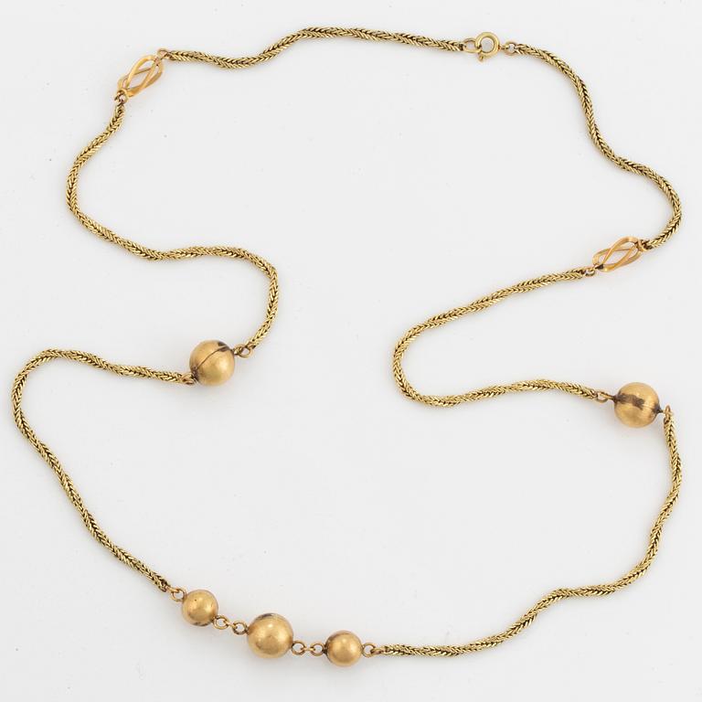 14K gold necklace.