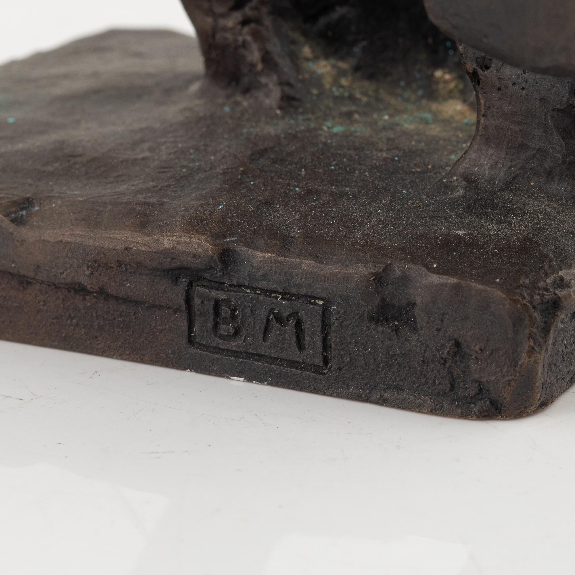 Bror Marklund, sculpture, bronze, signed BM, height 26.5 cm.