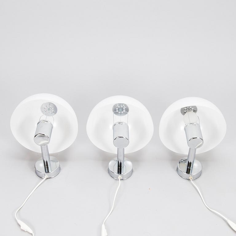 HEIKKI TURUNEN and TIMO SAARNIO, Three "Valio", wall lamps for Orno.