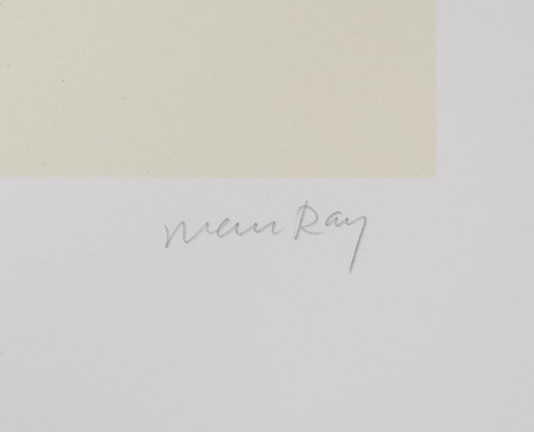 MAN RAY, four lithographs in color, from "Les six masques voyants", numbered 27/80 and signed.