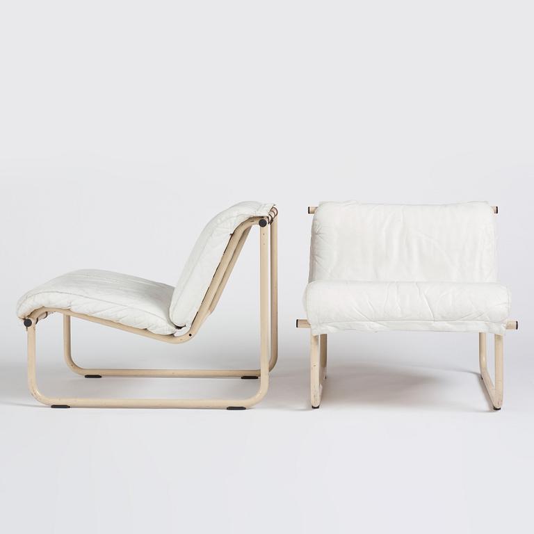 Yrjö Kukkapuro, a pair of 'Remmi' easy chairs, Avarte, Finland, 1960-70s. Provenance Yrjö Kukkapuro.