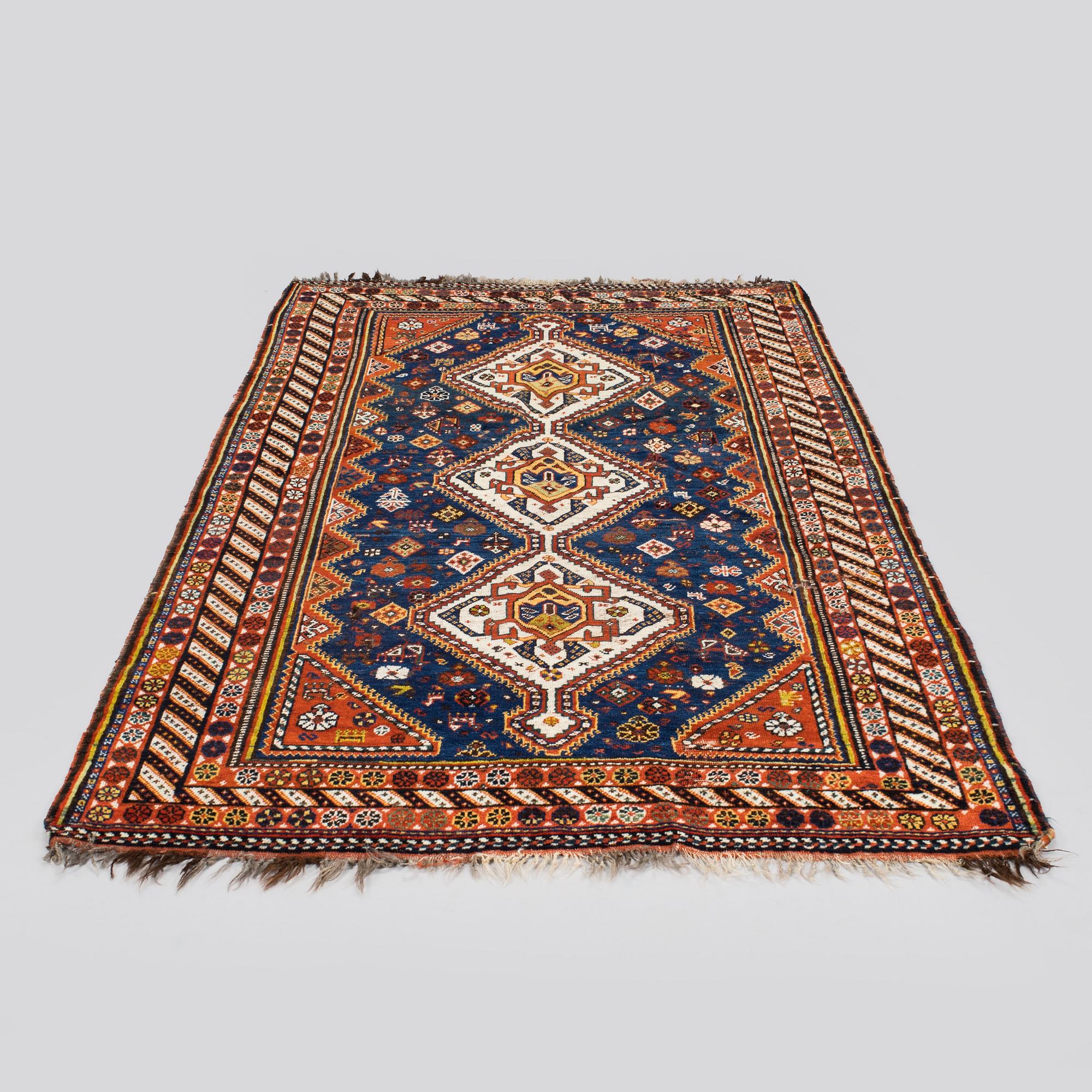 Matta, antik Qashqai, Södra Persien,, ca 201 x 130 cm.