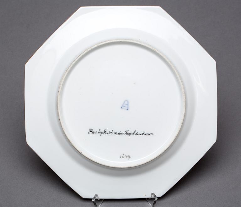 TALLRIK, porslin, Wien. 1800-tal.