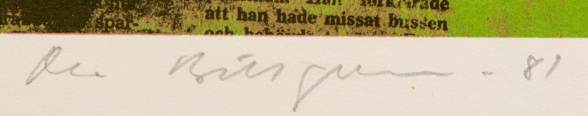 Ola Billgren, color lithograph, signed -81 trail print.