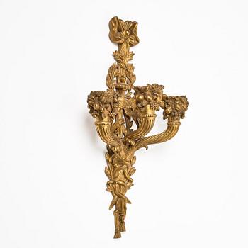 Applique, för tre ljus, Frankrike, 1800-talets mitt, Louis XVI-stil.