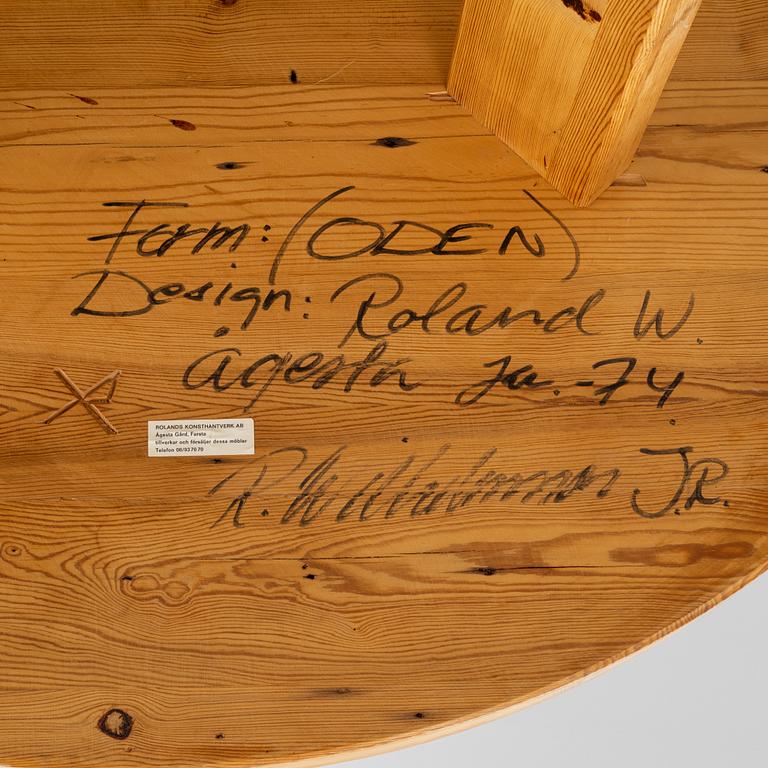 Roland Wilhelmsson, an 'Oden' dining table, Agesta, 1974.
