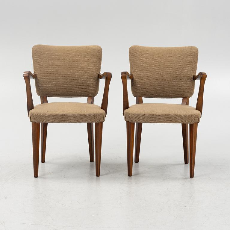 A set of six armchairs, Swedish Modern,  1930's/40's.