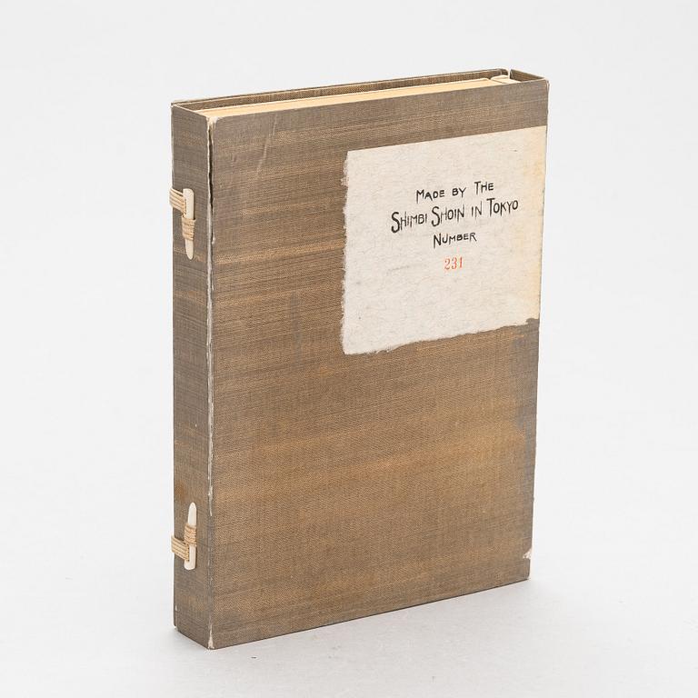 Bok, "Kwaidan", av Lafcadio Hearn, illustrerad och signerad av Yasumasa Fujita. Första upplagan, Japan, 1932.