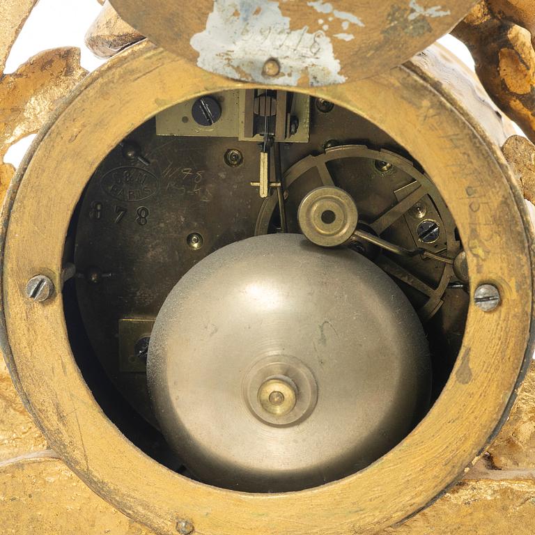 A mantel clock, France, around 1900.