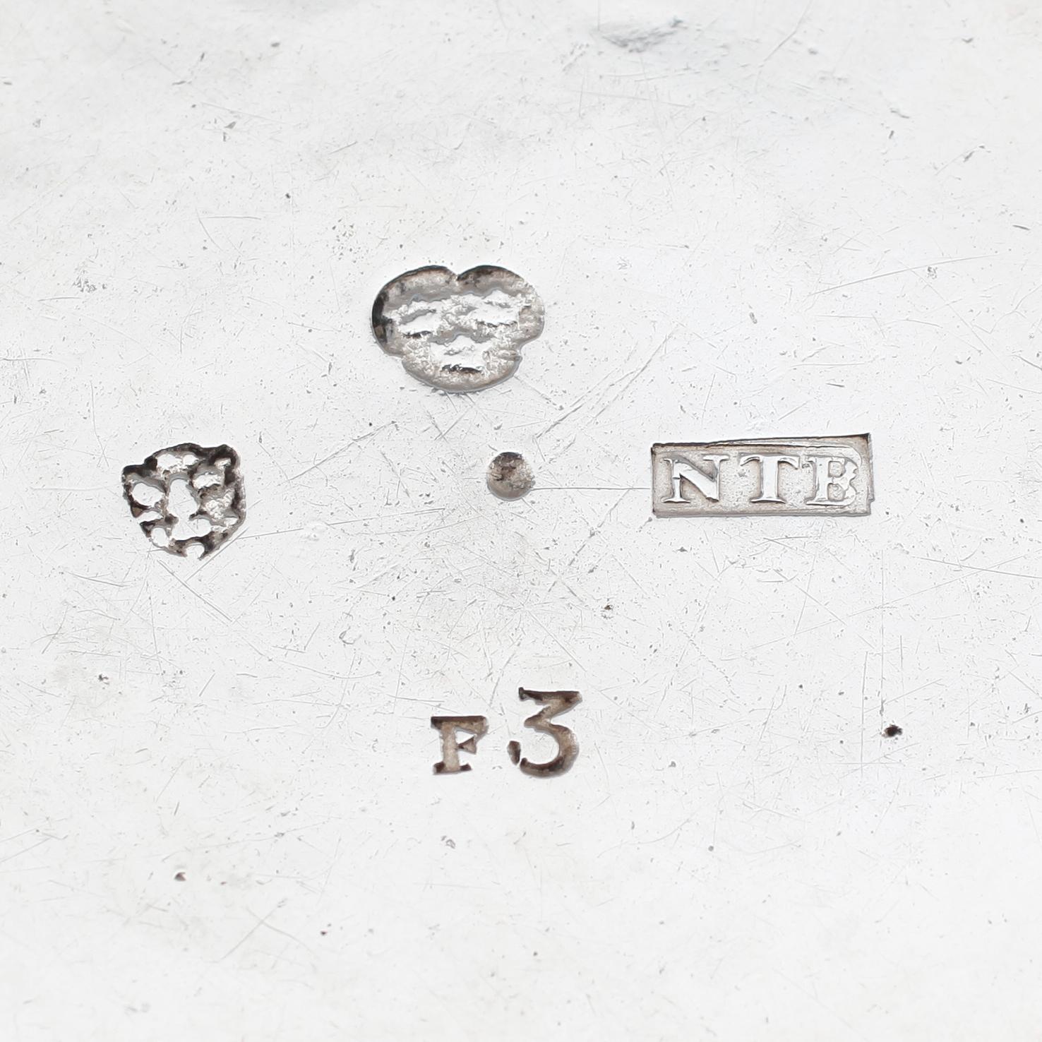 DOSOR, 1 par, silver, Nils Tornberg, Linköping 1812. Vikt ca 191 gram.
