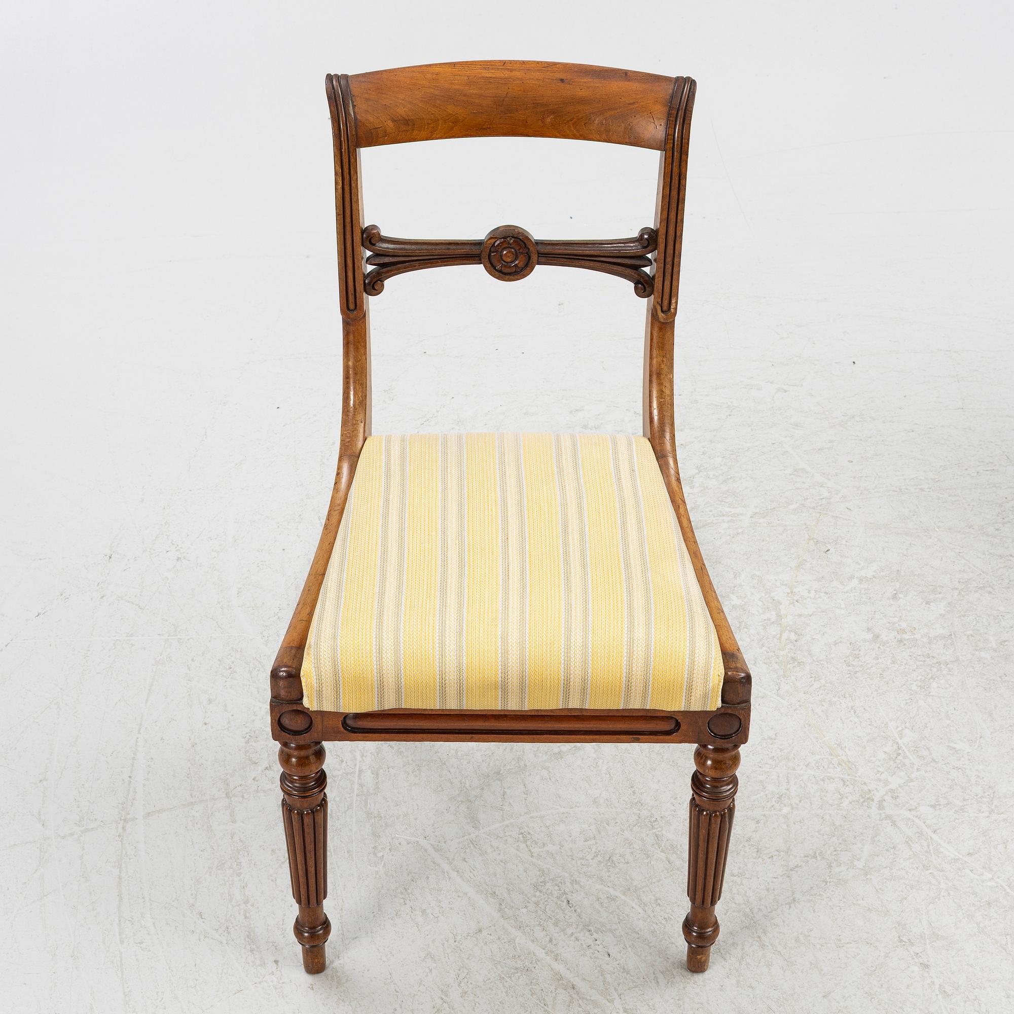 Empire, Four empire chairs, first half of the 19th Century.