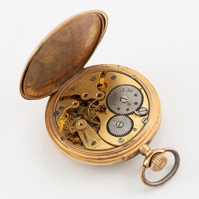 Fickur, 18K guld, 50,5 mm.