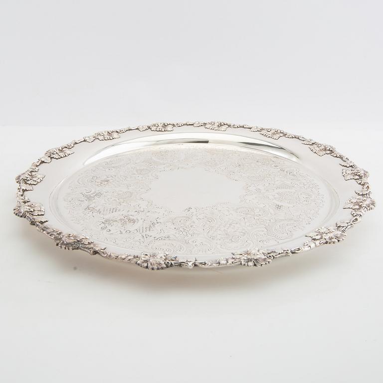 Trays 3 pcs of nickel silver, first half of the 20th century.