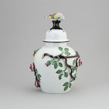 A Faiance jar with cover, Rörstrand, 20th century, after a 18th century model.