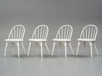 Uno Åhrén, a set of four chairs, Gemla, Sweden 1930's, provenance Estrid Ericson.