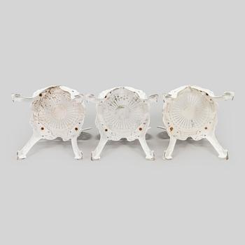 Three garden chairs, second half of the 20th century.