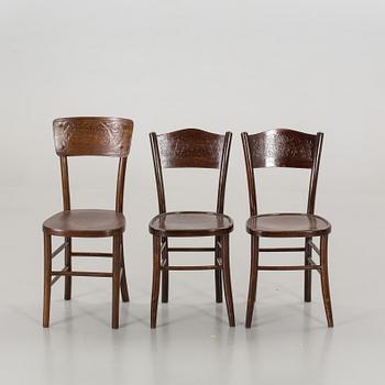 A SET OF THREE BENT WOOD  CHAIRS FROM EARLY 20TH CENTURY,