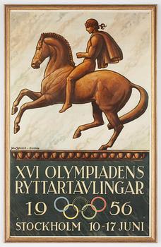 John Sjösvärd · JOHN SJÖSVÄRD, litografisk affisch. Sign o dat Esselte Sthlm 55 i trycket.