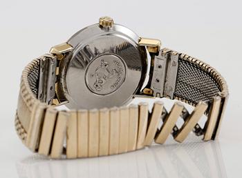 ARMBANDSUR, guld på stål, Omega, Seamaster de Ville, manuell.
