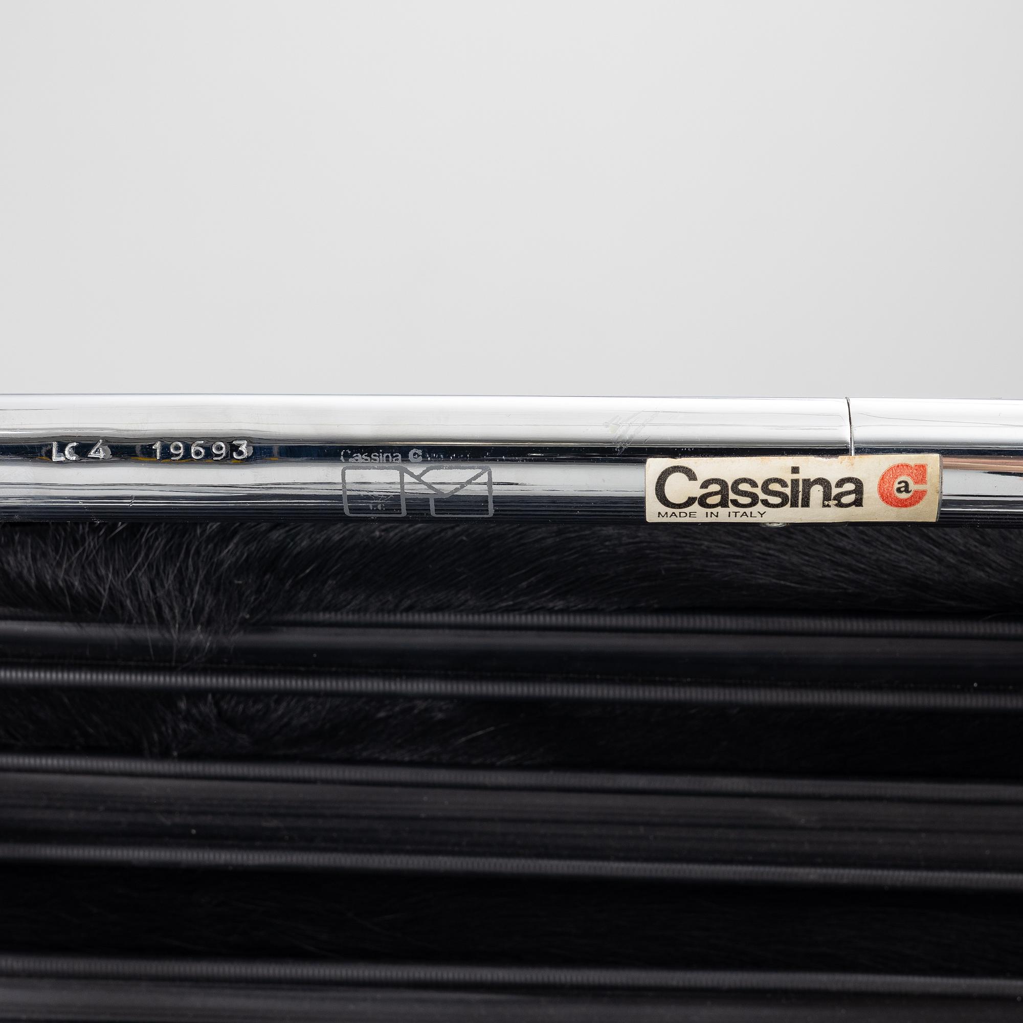 Charlotte Perriand & Le Corbusier, vilstol, "LC4", Cassina, Italien.