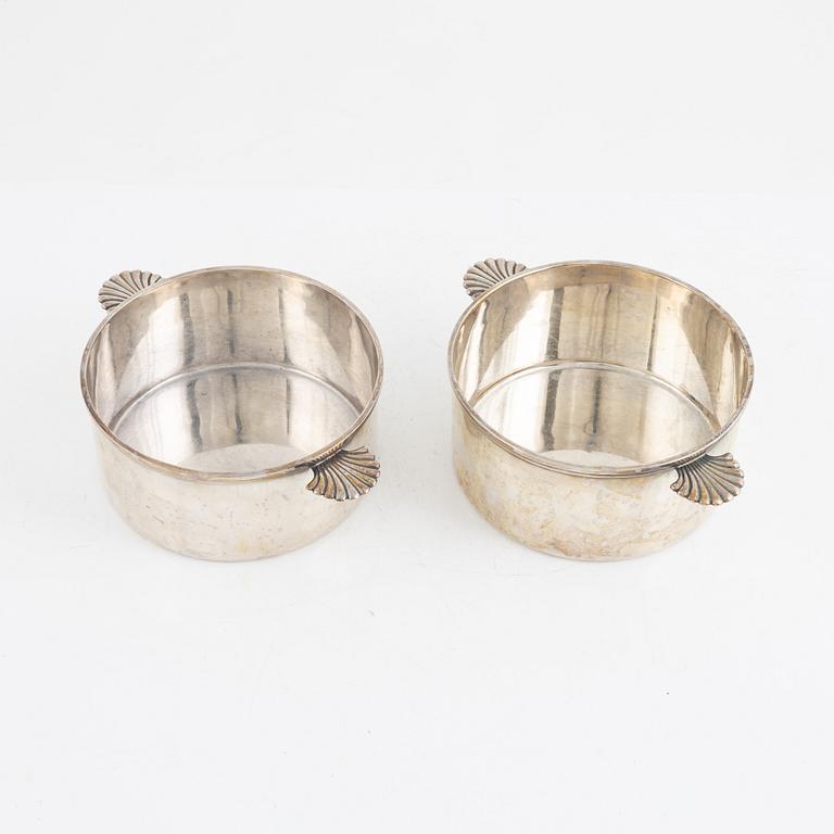 C.G. Råström, two silver plated soufflé dishes, mid 20th century.