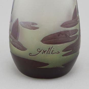 EMILE GALLÉ, vas, glas, Art Noveau, tidigt 1900-tal.