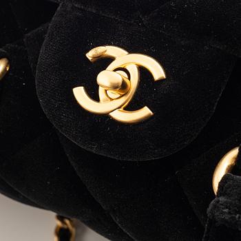 Chanel, A Black velvet Bag.
