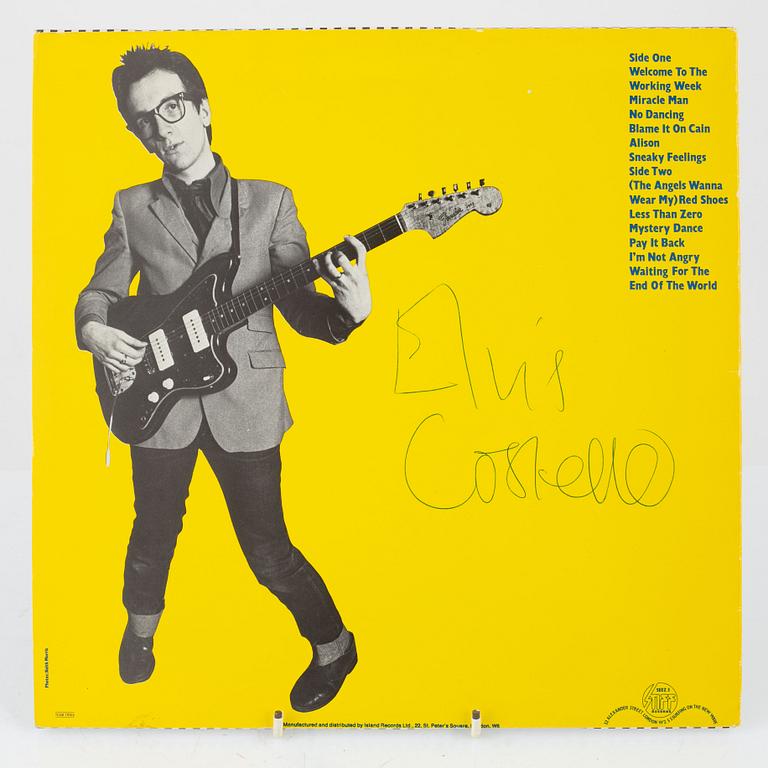 Elvis Costello, "My Aim Is True", signed LP, 1977.