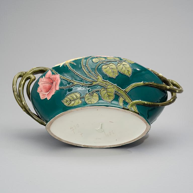 CACHEPOT, majolica, jugend, Austria early 20th cetury.