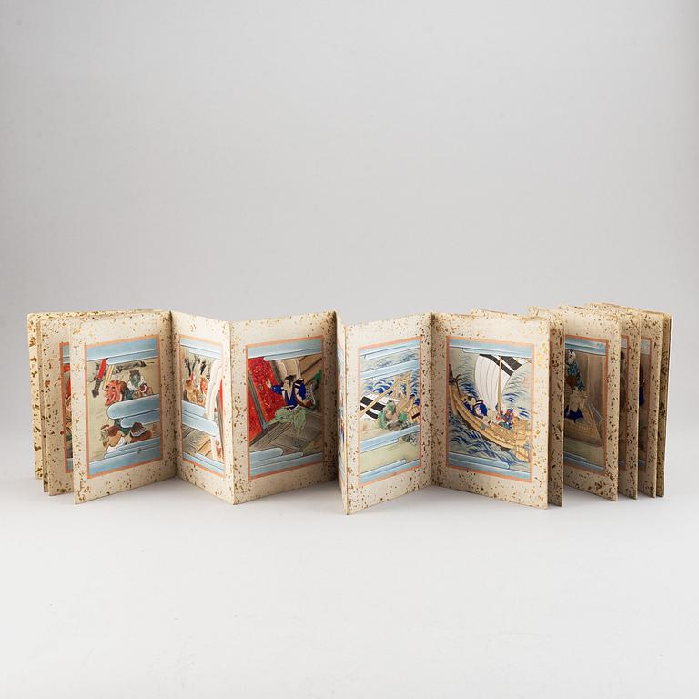 A Japanese illustrate album by unknown artist, early 20th Century.