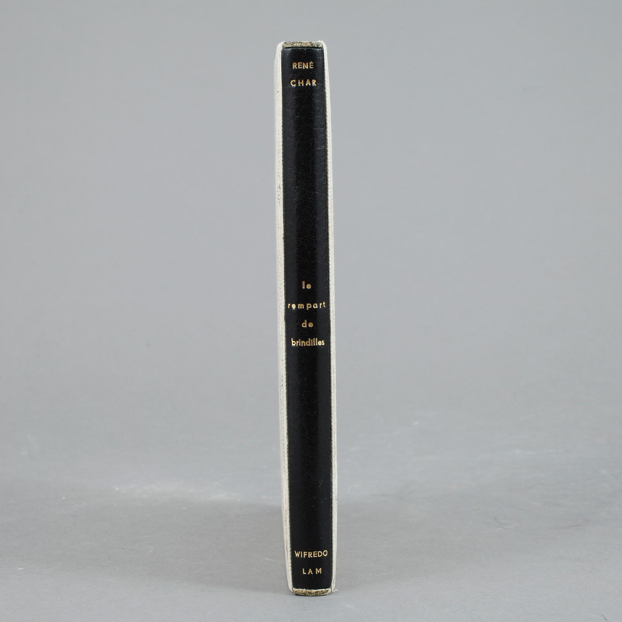 WIFREDO LAM, Le rempart de brindilles, av René Char, signerad, numrerad 86/100, Louis Broder, Paris 1953.