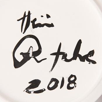 HEINI RIITAHUHTA, ask, porslin, "Bird box", signerad Heini Riitahuhta 2012/2018.