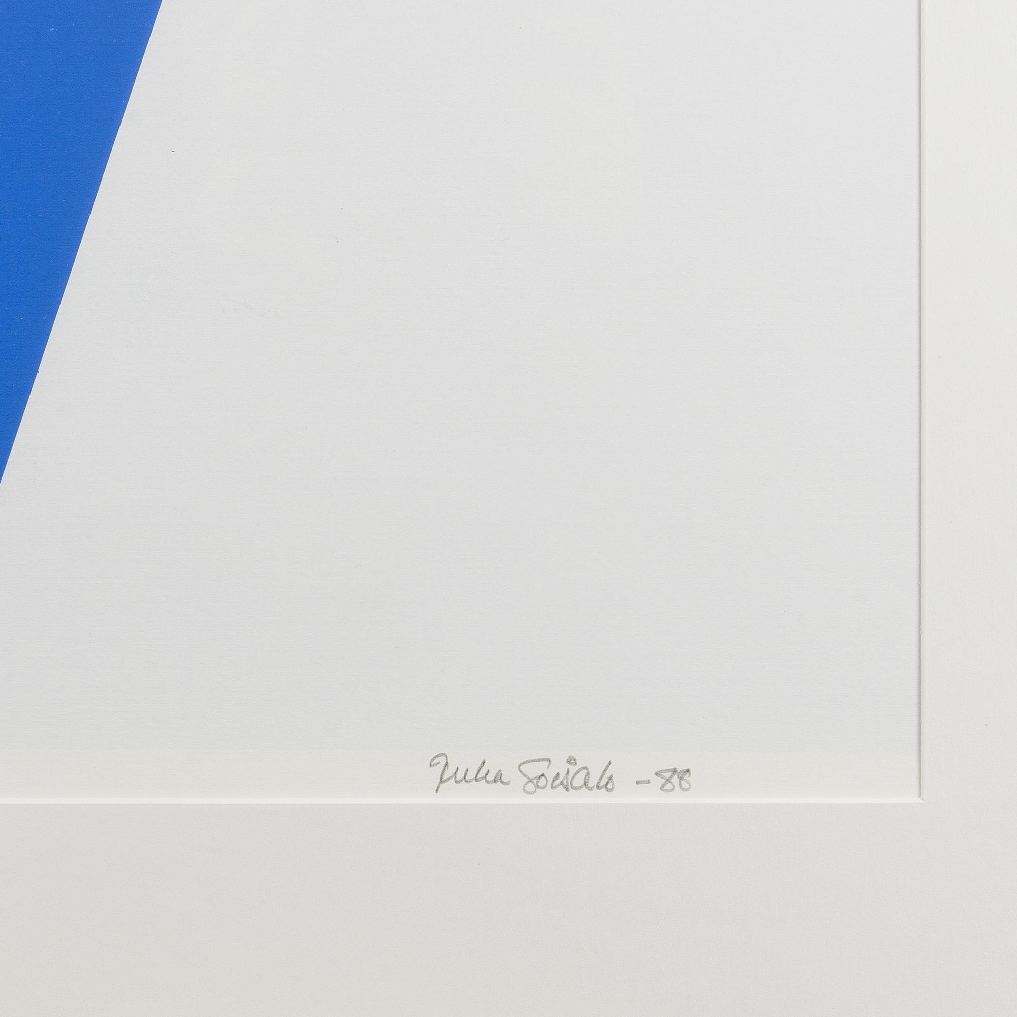 JUHA SOISALO, lithograph, signed and marked 62/100 and dated -88.