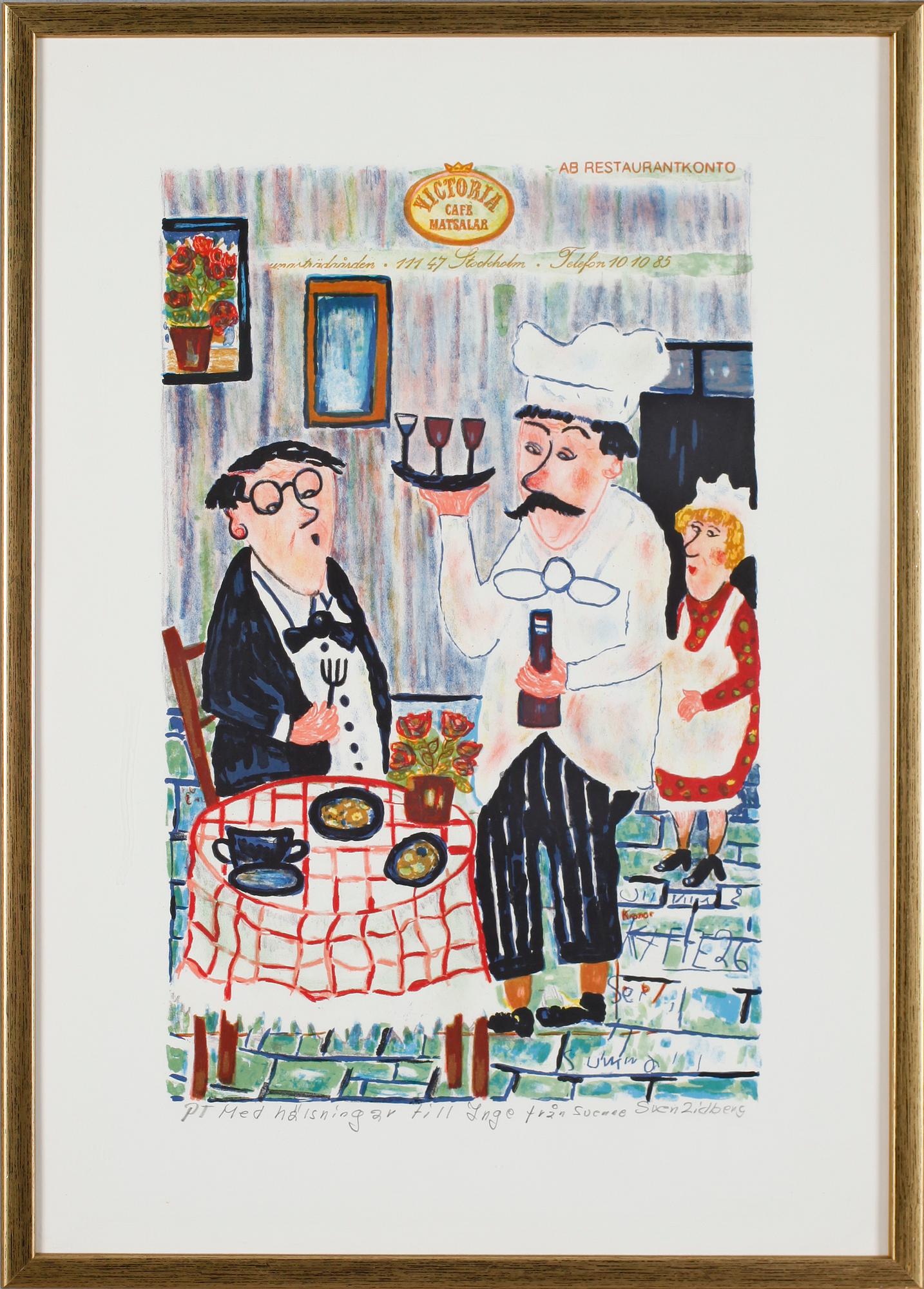 SVEN LIDBERG, färglitografi, signerad, PT.