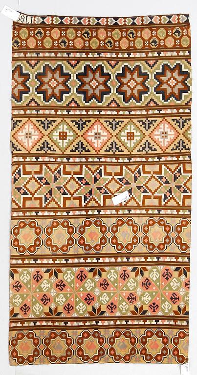 DRAPERIER, ett par, 2 st, ull, rölakan, 1912, troligen Skåne.