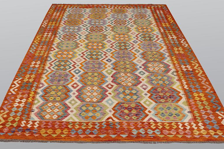 A carpet, kilim, ca 301 x 206 cm.