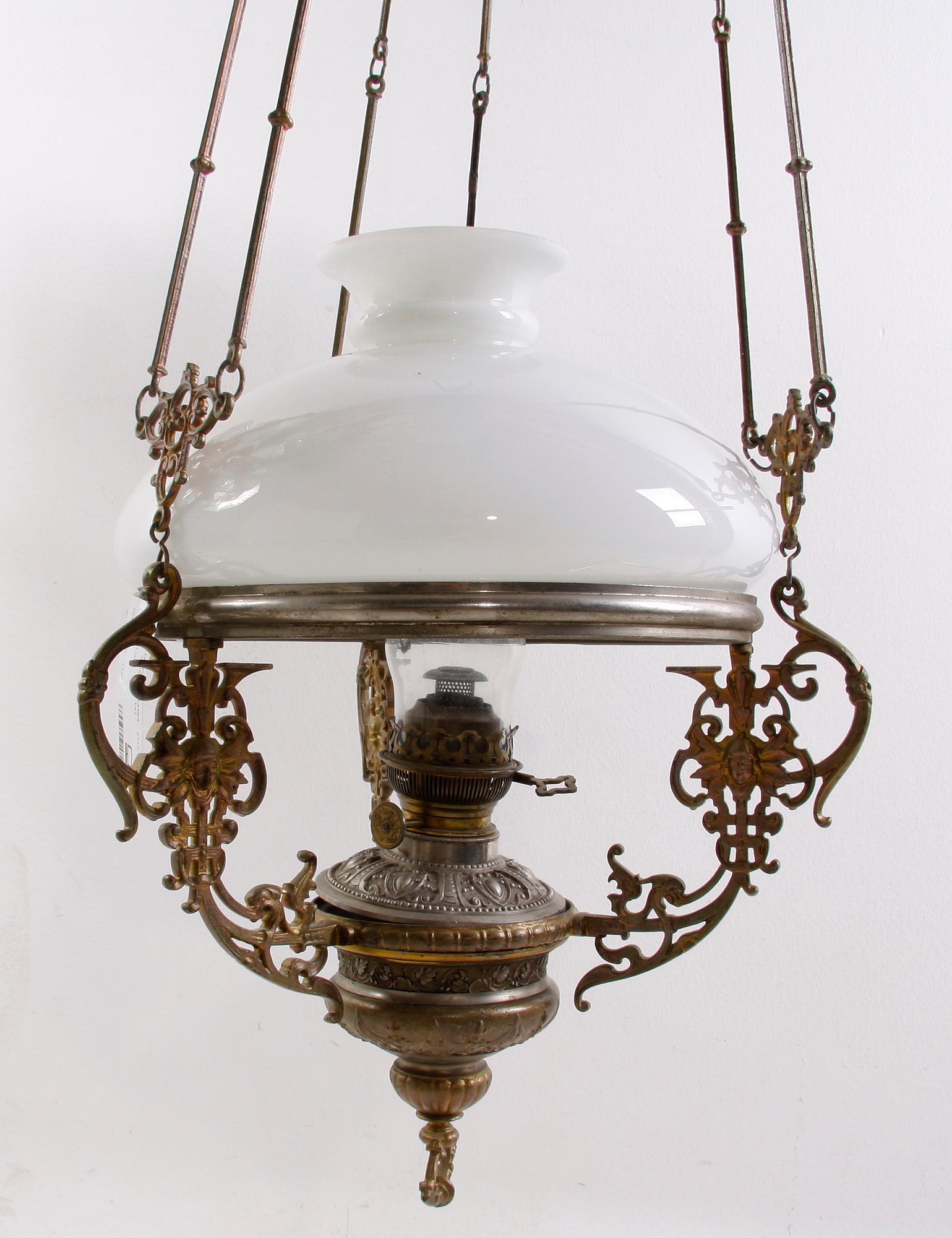 TAKFOTOGENLAMPA, glas och metall. 1800/1900-tal.
