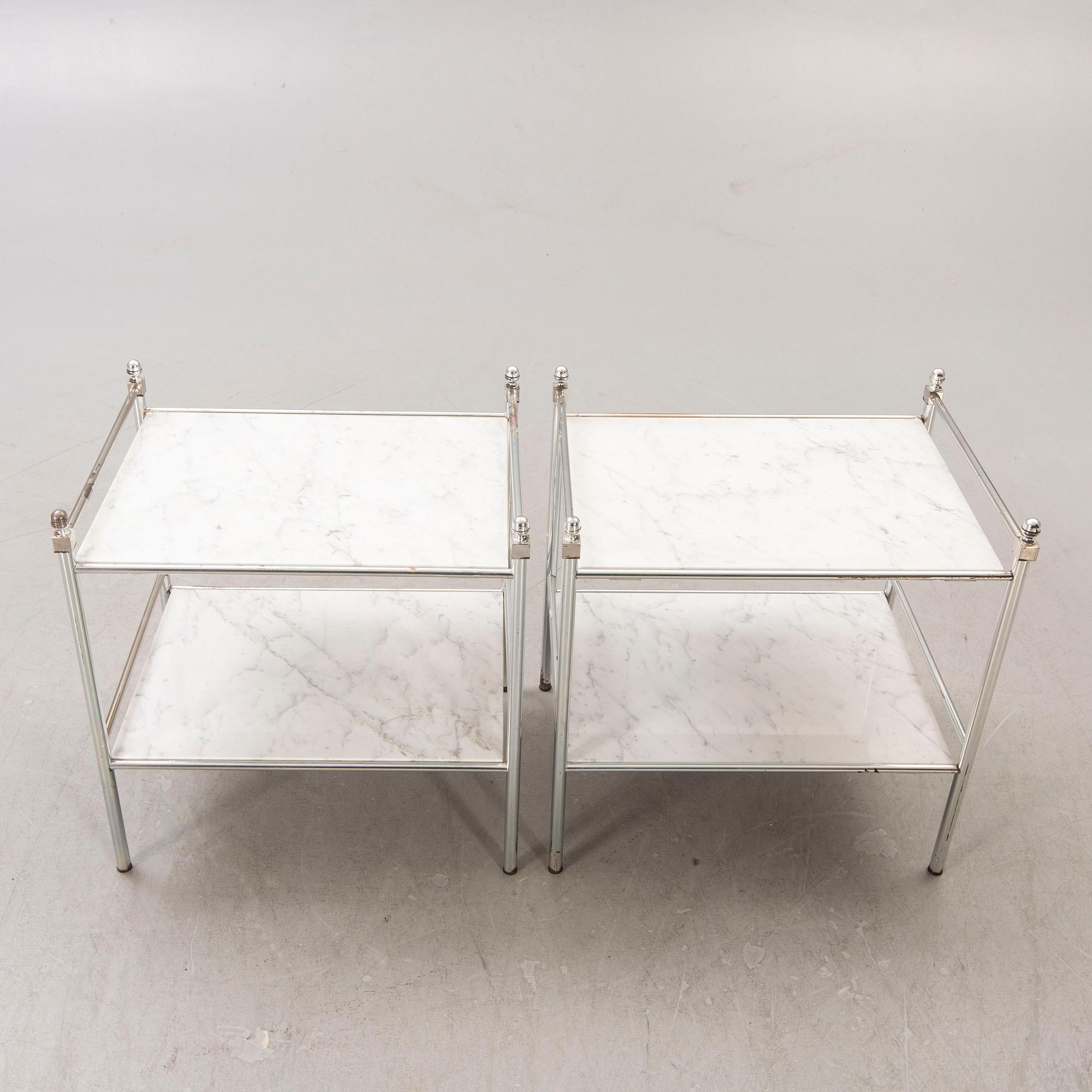 Bedside table / side table, a pair, 1970s-80s.