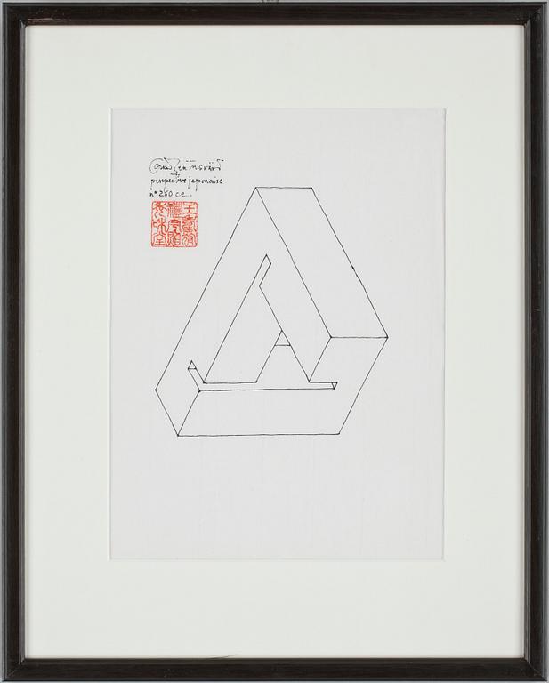 OSCAR REUTERSVÄRD, tuschteckningar 2 st. Sign.