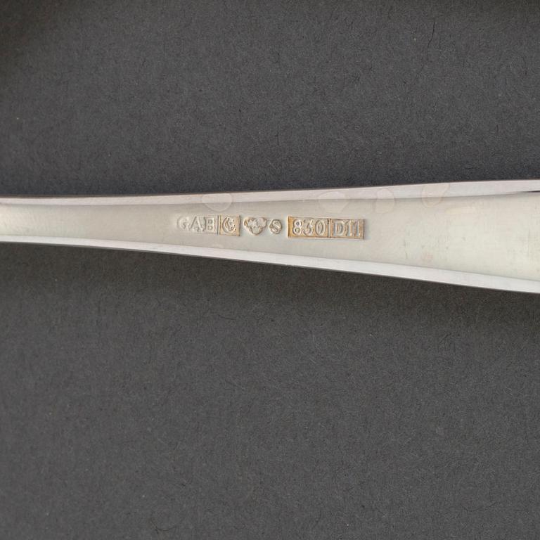 a 54 pcs of silver cutlery from GAB, late 20th century.