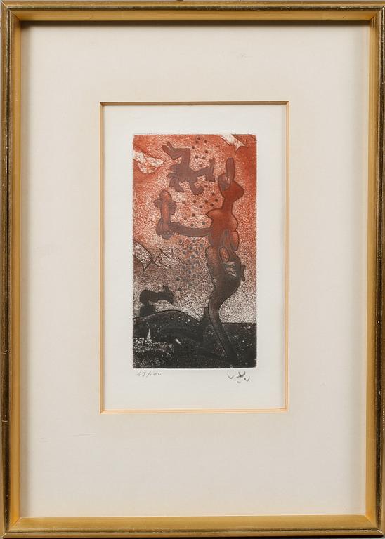 ROBERTO MATTA, 2 st, färgetsningar, signerade och numrerade 49/100.