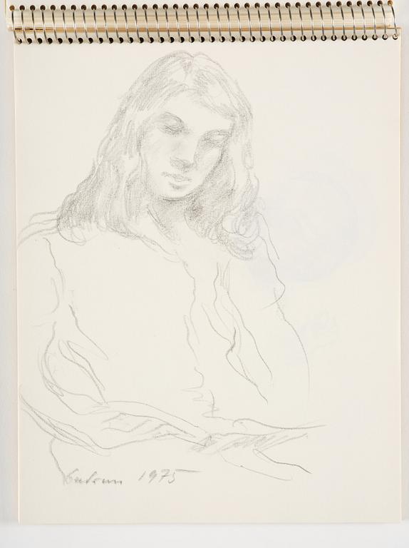 Lotte Laserstein, Sketchbook with approximately 42 drawings, of which 1 is signed.