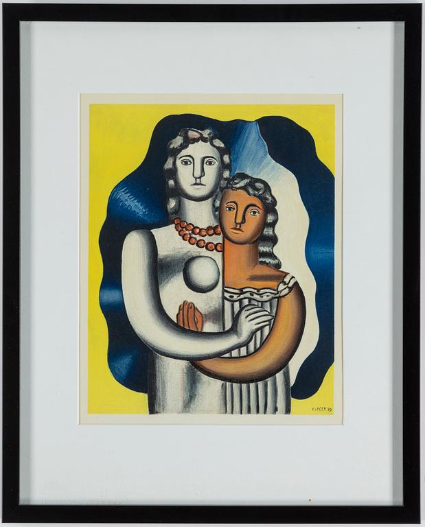 FERNAND LÉGER, after, colour lithographe, signed and dated in print, from Derrière le Miroir no 79-80-81 1955.