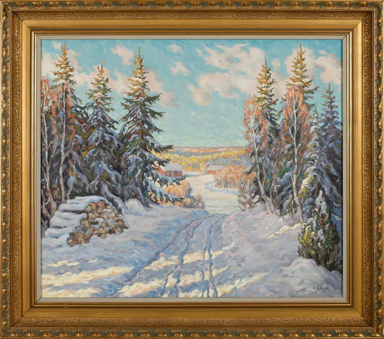 EINAR KRÜGER, olja på duk, sign.