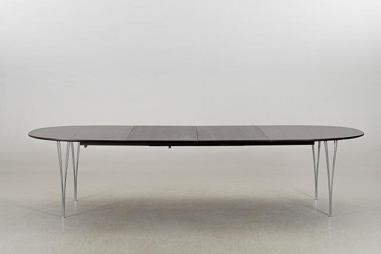 A SUPERELLIPS TABLE IN WENGE. BRUNO MATHSSON AND PIET HEIN for FRITZ HANSEN.