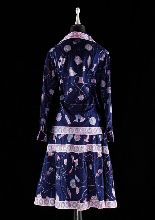 EMILIO PUCCI, kjol samt blus.