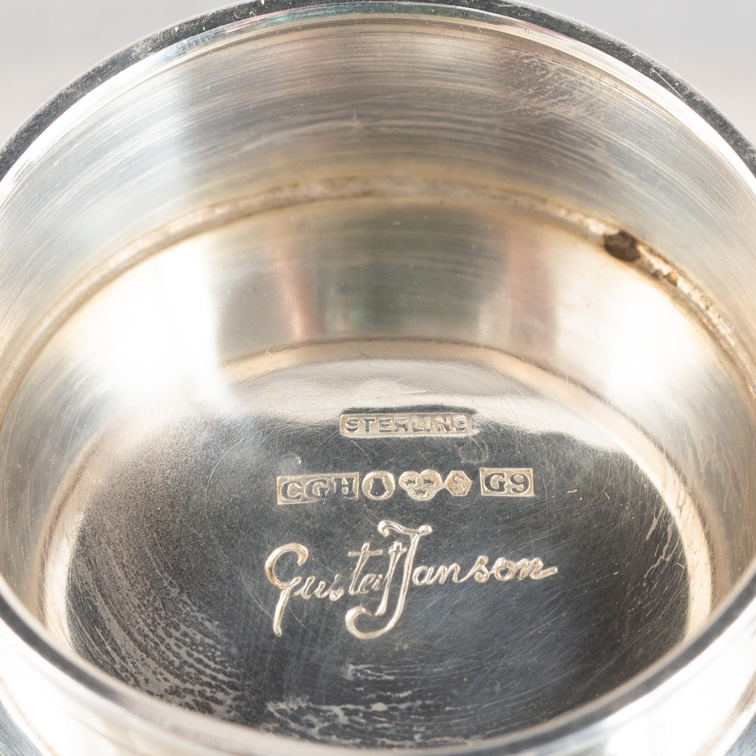 A silver bowl and a beaker, including Gustaf Janson, CG Hallberg, Stockholm 1957.