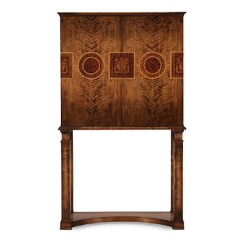 A Swedish Grace stained birch cabinet attributed to Ture Ryberg, J.E Blomqvist Möbelfabrik, Uppsala, 1920-30's.