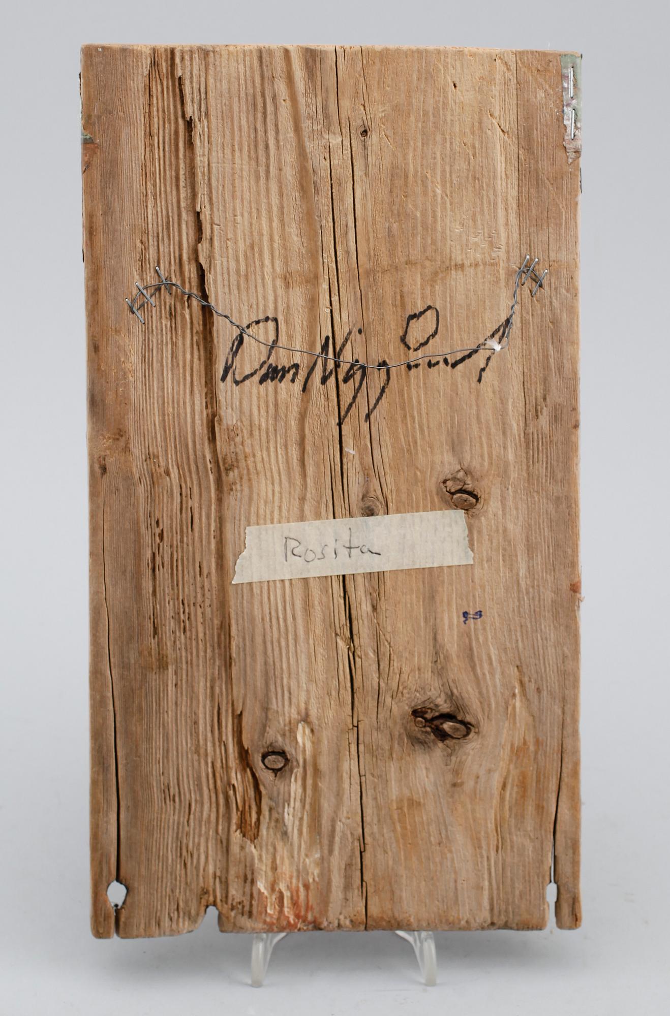 DAN NYGÅRDS, mixed media på trä, signerad a tergo.