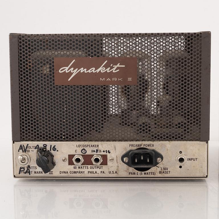 Dynaco, "Dynakit Mark 3", tube amplifier, a pair, USA, 1960s/70s.